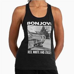 Bon Jovi Winged Heart Dagger Inspired Fan Art Racerback Tank Top
