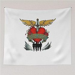 Bon Jovi Winged Heart Tapestry