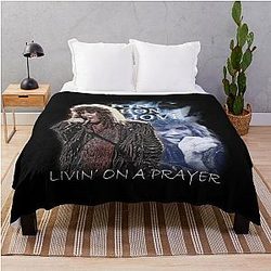 Art Bon Jovi Throw Blanket