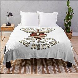 Bad Medicine Bon Jovi Throw Blanket