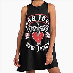 New Jersey 1983 Bon Jovi A-Line Dress