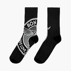 Red Love A Bad Name Bon Jovi Socks