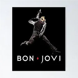 Bon Jovi Classic Rock Stage Design Poster
