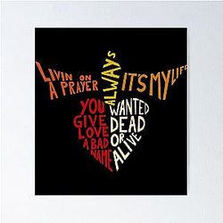 Gifts Bon Jovi Songs Men Women Poster