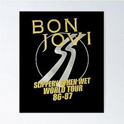 Slippery Wet World Tour Bon Jovi Poster