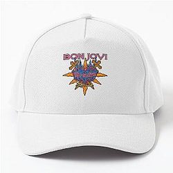 Bon Jovi Flaming Heart Design Baseball Cap