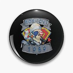 Skull Bon Jovi Logo Forever Tour Pin