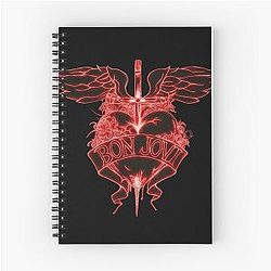 Bon Jovi Neon Winged Heart Spiral Notebook