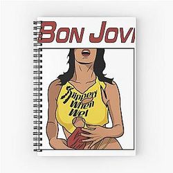 Bon Jovi Slippery Wet Notebook