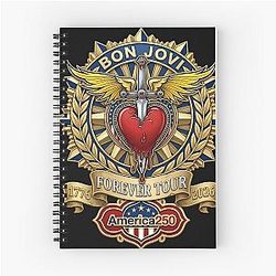 Bon Jovi Forever Tour 2026 America Tribute Spiral Notebook