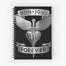 Bon Jovi Winged Heart Anniversary Tribute Spiral Notebook