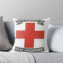 Bad Medicine Bon Jovi Throw Pillow becomes: Bad Medicine Throw Pillow