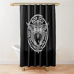 Red Give Love A Bad Name Bon Jovi Shower Curtain