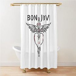 Bon Jovi Winged Heart Shower Curtain