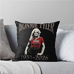 Bonnie Tyler Rock Icon Throw Pillow