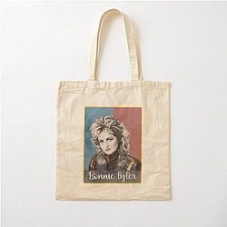 Vintage Retro Memorial Bonnie Tyler Cotton Tote Bag