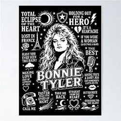 Bonnie Tyler Total Eclipse of the Heart Rock Icon Poster