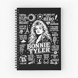 Bonnie Tyler Total Eclipse of the Heart Rock Icon Spiral Notebook