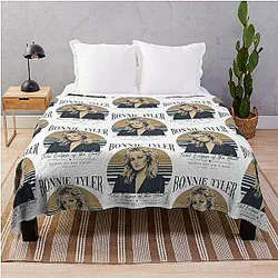 Bonnie Tyler Total Eclipse Retro 80s Music Throw Blanket