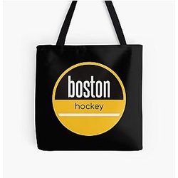 Art Boston Bruins All Over Print Tote Bag