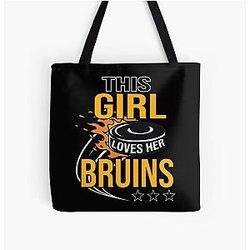 Art Boston Bruins All Over Print Tote Bag