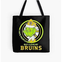 Art Boston Bruins All Over Print Tote Bag