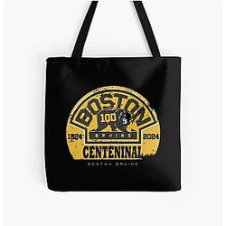 Art Boston Bruins All Over Print Tote Bag