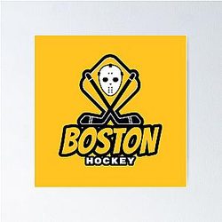 Boston Bruins Hockey Poster