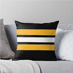 Boston Bruins Stripes Throw Pillow