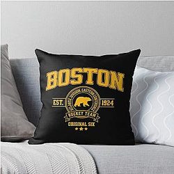 Art Boston Bruins Throw Pillow