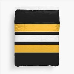 Boston Bruins Retro Stripes Duvet Cover