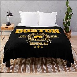 Art Boston Bruins Throw Blanket