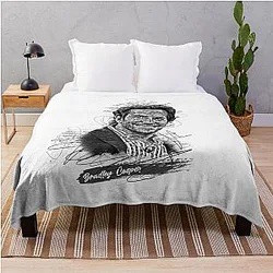 Bradley Cooper Abstract Sketch Art. Bradley Cooper Fan Art Throw Blanket
