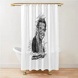 Bradley Cooper Abstract Sketch Art. Bradley Cooper Fan Art Shower Curtain