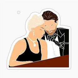 Lady Gaga and Bradley Cooper Sticker