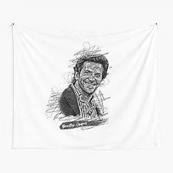 Bradley Cooper Abstract Sketch Art. Bradley Cooper Fan Art Tapestry