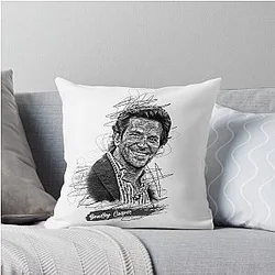 Bradley Cooper Abstract Sketch Art. Bradley Cooper Fan Art Throw Pillow