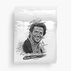 Bradley Cooper Sketch Art. Bradley Cooper Fan Art Duvet Cover