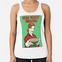 Merry Christmas by Bree Van De Kamp Desperate Housewives Racerback Tank Top