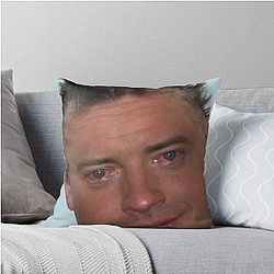 Brendan Fraser Just Flip My Shit Up Throw Pillow