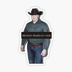 Brendan Fraser Fan Club Sticker