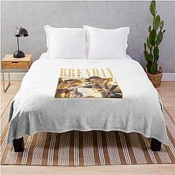 Brendan Fraser Retro Fan Art Adventure Hero Rick O'Connell Design Throw Blanket