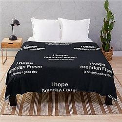 I Love Brendan Fraser Throw Blanket