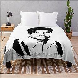Brendan Fraser Portrait By Phatvo Throw Blanket