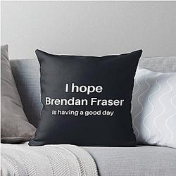 I Love Brendan Fraser Throw Pillow