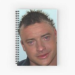Brendan Fraser Just Screw My Shit Up Spiral Notebook