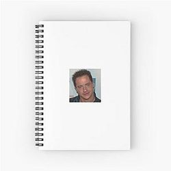 Brendan Fraser Crying Spiral Notebook