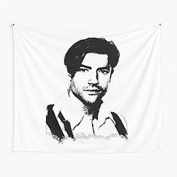 Brendan Fraser Portrait by Phatvo Tapestry