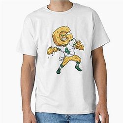 Green Bay Packers Brett Favre Furious NFL Art Classic T-Shirt
