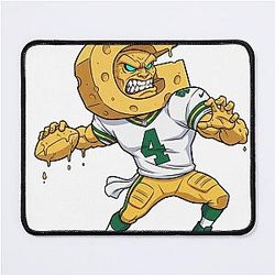 Green Bay Packers Angry QB Brett Favre Furious NFL Art Mouse Pad